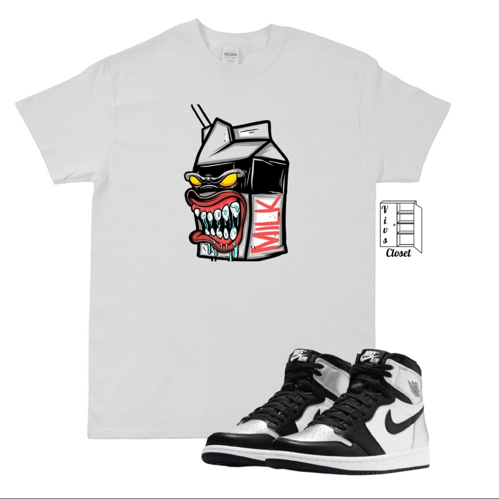 Spoiled Milk Graphic Tee Shirt Black Trendy Tshirt